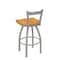 Holland Bar Stool Co 30" Low Back Swivel Bar Stool, Nickel Finish, Med Oak Seat 82130ANMedOak - alternate 4